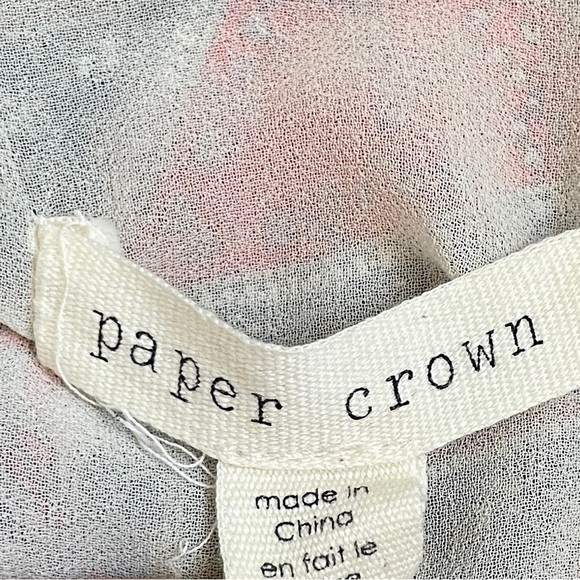 Anthropologie Paper Crown Efflorescence Swing Smock Dress Red Women’s Size PS - Picture 4 of 10